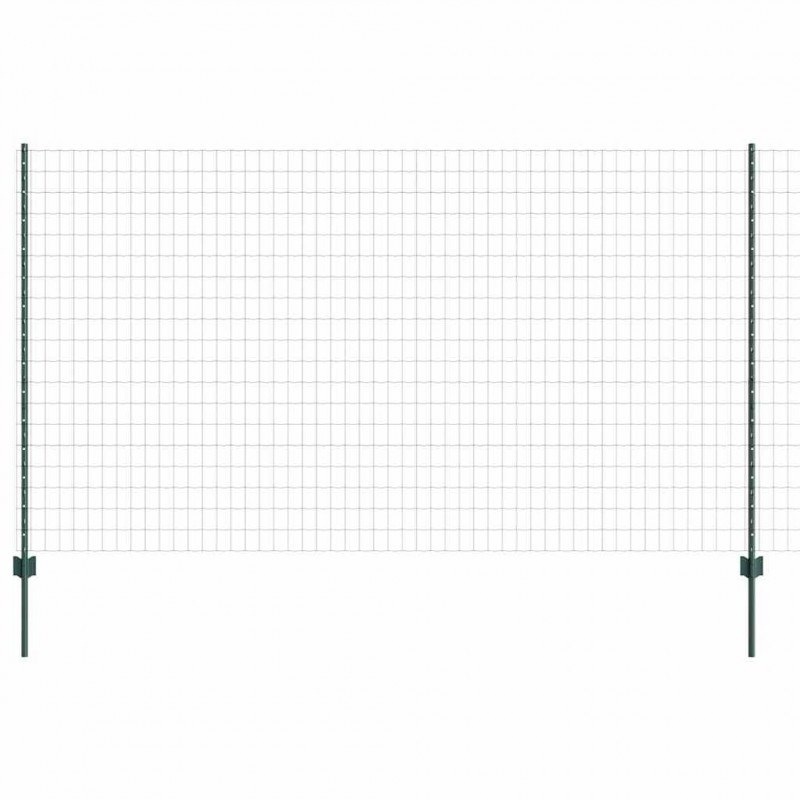 Ogrodzenie z słupkiem Zielony 1,4 x 10 m Stal i PVC