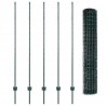 Ogrodzenie z słupkiem Zielony 1,6 x 10 m Stal i PVC