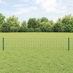 Ogrodzenie z słupkiem Zielony 0,4 x 10 m Stal i PVC