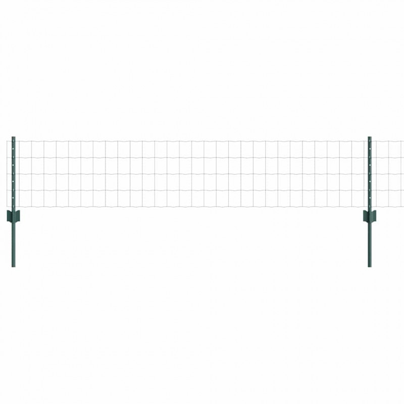 Ogrodzenie z słupkiem Zielony 0,4 x 10 m Stal i PVC