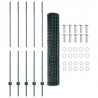 Ogrodzenie z słupkiem Zielony 1,5 x 10 m Stal i PVC