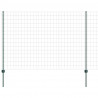 Ogrodzenie z słupkiem Zielony 1,5 x 10 m Stal i PVC