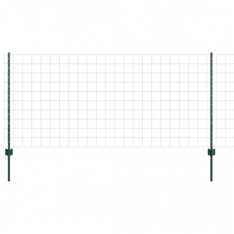 Ogrodzenie z słupkiem Zielony 1 x 10 m Stal