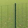 Ogrodzenie z słupkiem Zielony 1,5 x 10 m Stal