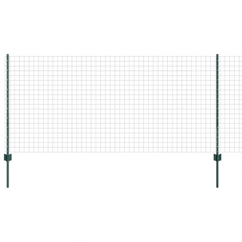 Ogrodzenie z słupkiem Zielony 1 x 25 m Stal i PVC