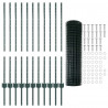 Ogrodzenie z słupkiem Zielony 1 x 25 m Stal i PVC