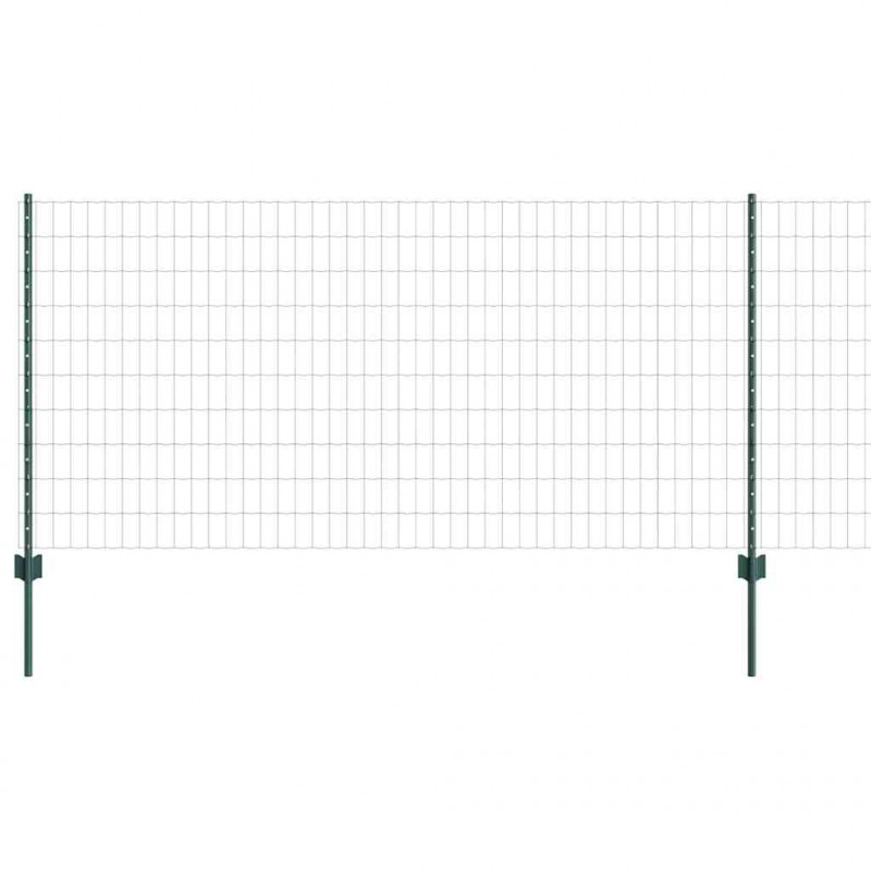 Ogrodzenie z słupkiem Zielony 1 x 25 m Stal i PVC