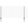 Ogrodzenie z słupkiem Zielony 1 x 25 m Stal i PVC