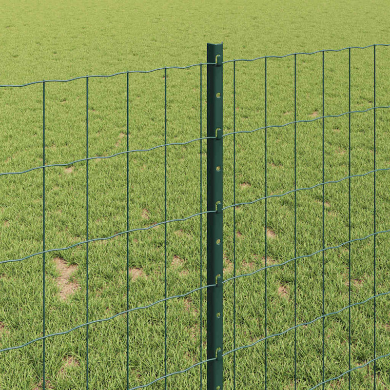 Ogrodzenie z słupkiem Zielony 1 x 25 m Stal i PVC
