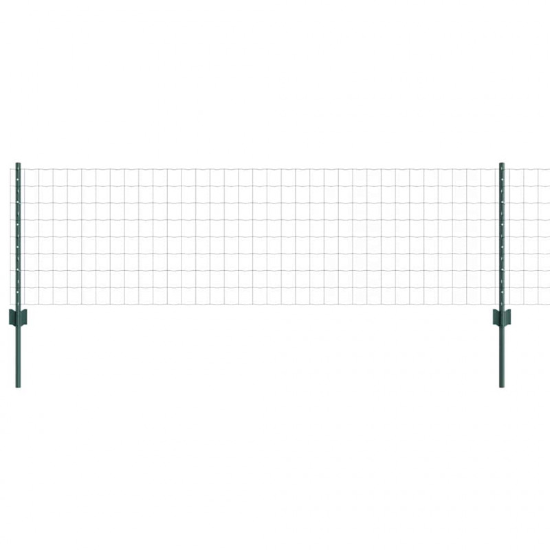 Ogrodzenie z słupkiem Zielony 0,6 x 10 m Stal i PVC