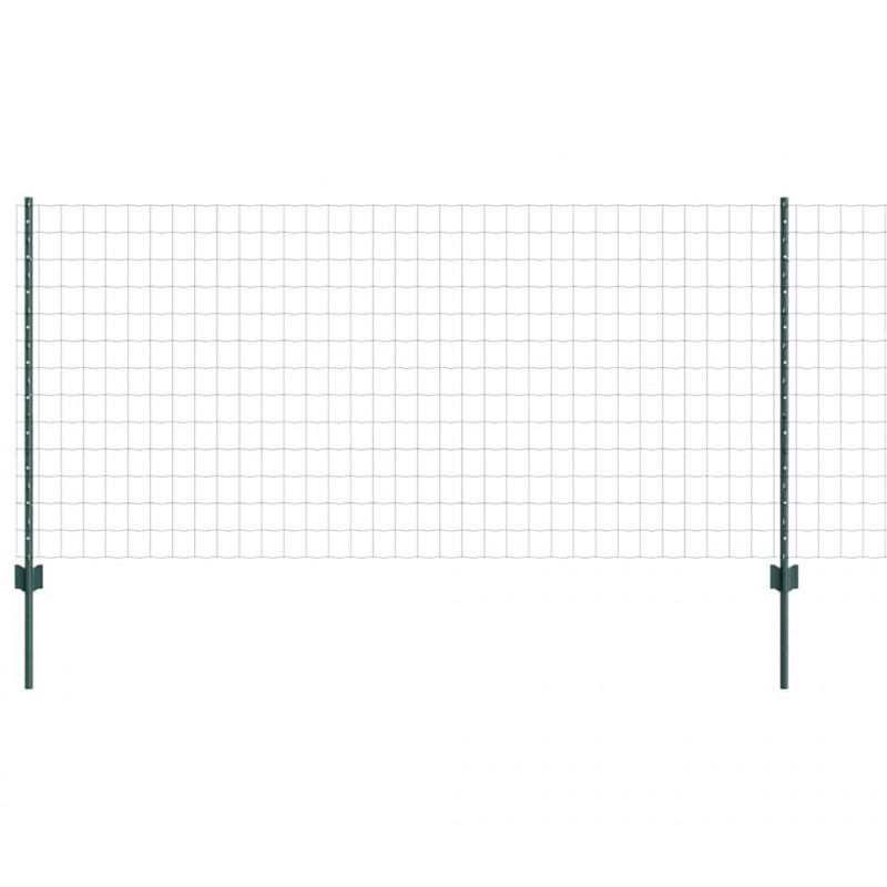 Ogrodzenie z słupkiem Zielony 1 x 10 m Stal