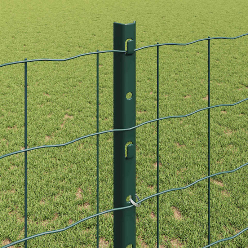 Ogrodzenie z słupkiem Zielony 1,2 x 10 m Stal