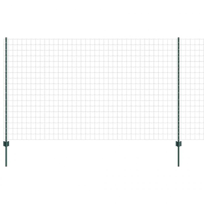Ogrodzenie z słupkiem Zielony 1,4 x 10 m Stal i PVC