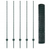 Ogrodzenie z słupkiem Zielony 1,4 x 10 m Stal i PVC