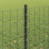 Ogrodzenie z słupkiem Szary 0,6 x 10 m Stal i PVC