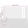 Ogrodzenie z słupkiem Szary 0,8 x 10 m Stal i PVC