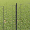 Ogrodzenie z słupkiem Szary 1 x 10 m Stal i PVC