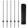 Ogrodzenie z słupkiem Szary 1 x 10 m Stal i PVC