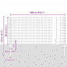 Ogrodzenie z słupkiem Szary 0,8 x 10 m Stal i PVC