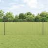 Ogrodzenie z słupkiem Szary 1 x 10 m Stal i PVC