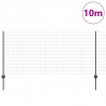 Ogrodzenie z słupkiem Szary 1 x 10 m Stal i PVC
