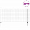 Ogrodzenie z słupkiem Szary 1,2 x 10 m Stal i PVC