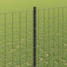 Ogrodzenie z słupkiem Szary 1,4 x 10 m Stal i PVC
