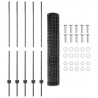 Ogrodzenie z słupkiem Szary 1,4 x 10 m Stal i PVC