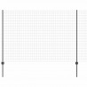 Ogrodzenie z słupkiem Szary 1,5 x 10 m Stal i PVC