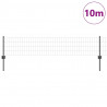 Ogrodzenie z słupkiem Szary 0,4 x 10 m Stal i PVC