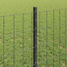 Ogrodzenie z słupkiem Szary 0,8 x 10 m Stal i PVC