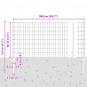 Ogrodzenie z słupkiem Szary 0,8 x 10 m Stal i PVC