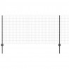 Ogrodzenie z słupkiem Szary 1 x 10 m Stal i PVC