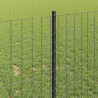 Ogrodzenie z słupkiem Szary 1 x 10 m Stal i PVC