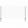 Ogrodzenie z słupkiem Szary 1,2 x 10 m Stal i PVC