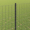 Ogrodzenie z słupkiem Szary 1,4 x 10 m Stal i PVC