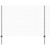 Ogrodzenie z słupkiem Szary 1,5 x 10 m Stal i PVC