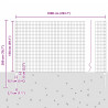 Ogrodzenie z słupkiem Szary 1,5 x 10 m Stal i PVC