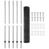 Ogrodzenie z słupkiem Szary 1,6 x 10 m Stal i PVC
