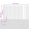 Ogrodzenie z słupkiem Szary 1,6 x 10 m Stal i PVC