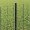 Ogrodzenie z słupkiem Szary 0,6 x 10 m Stal i PVC