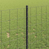 Ogrodzenie z słupkiem Szary 1 x 10 m Stal i PVC