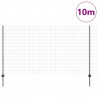 Ogrodzenie z słupkiem Szary 1,4 x 10 m Stal i PVC