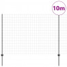 Ogrodzenie z słupkiem Szary 1,5 x 10 m Stal i PVC