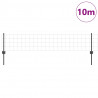 Ogrodzenie z słupkiem Szary 0,4 x 10 m Stal i PVC