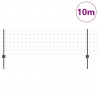 Ogrodzenie z słupkiem Szary 0,6 x 10 m Stal i PVC