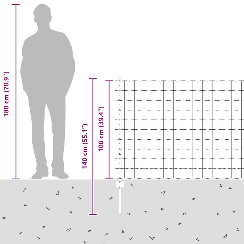 Ogrodzenie z słupkiem Szary 1 x 10 m Stal