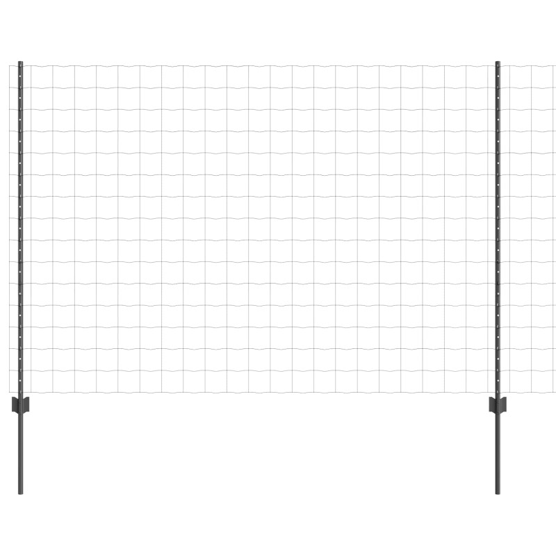 Ogrodzenie z słupkiem Szary 1,5 x 10 m Stal