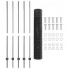Ogrodzenie z słupkiem Szary 1,6 x 10 m Stal i PVC