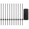 Ogrodzenie z słupkiem Szary 0,8 x 25 m Stal i PVC